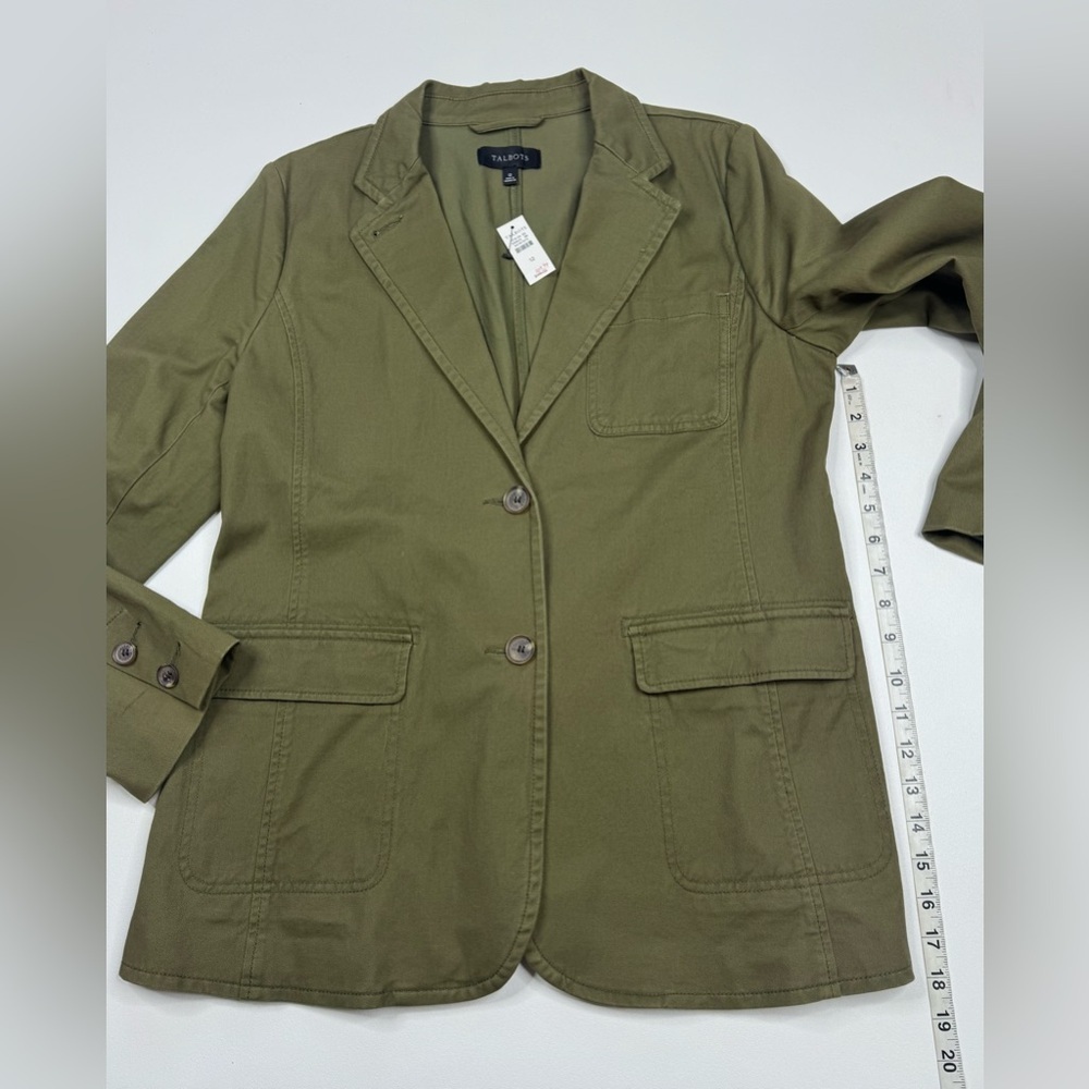 NWT Talbots Casual Washed Aiden Twill Blazer Womens Size 12 - Picture 6 of 13